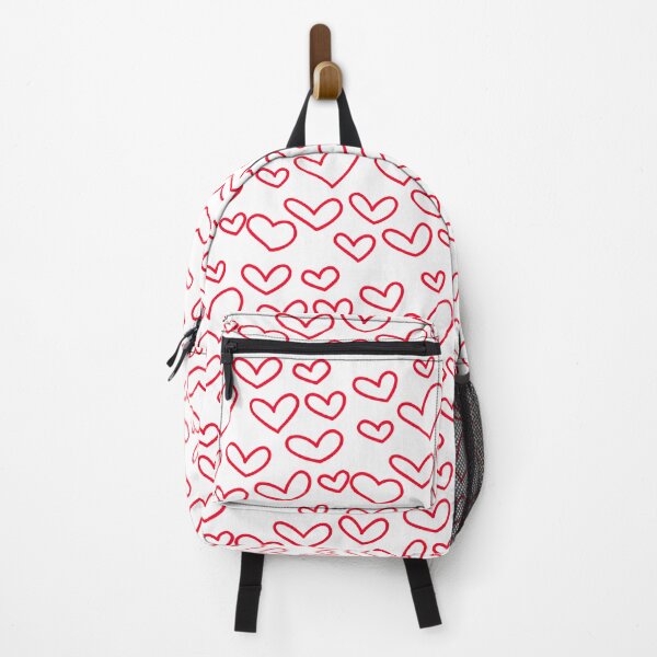 Item preview, Valentine Red Doodle Heart Pattern designed and sold by risingrocket.