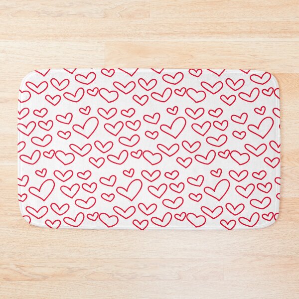 Item preview, Valentine Red Doodle Heart Pattern designed and sold by risingrocket.