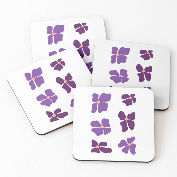 Item preview, Minimalistic Purple Flowers Set designed and sold by Gloristique.