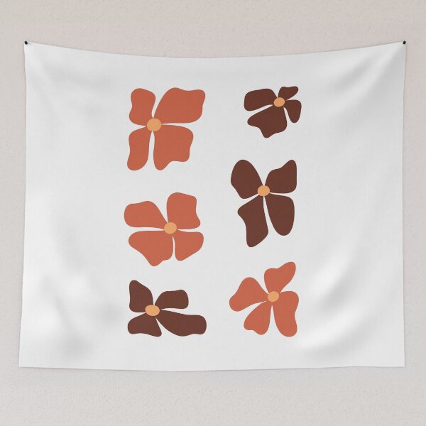 Item preview, Minimalistic Orange Flowers Set designed and sold by Gloristique.