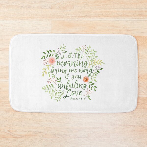 Item preview, Psalm 143:8 - Watercolor Leaves - Green designed and sold by amazingjoy.