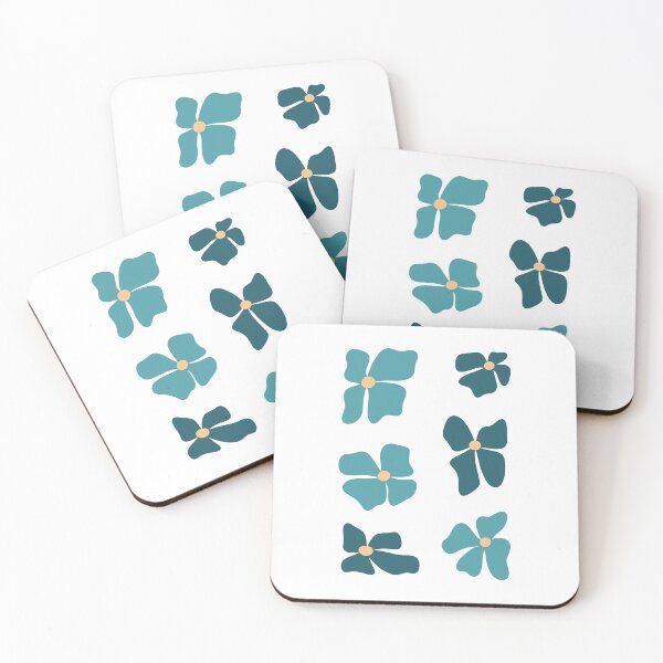 Item preview, Minimalistic Blue Flowers Set designed and sold by Gloristique.