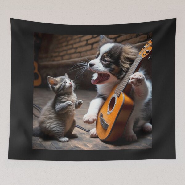 Item preview, dog playing guitar designed and sold by KLSproduct.
