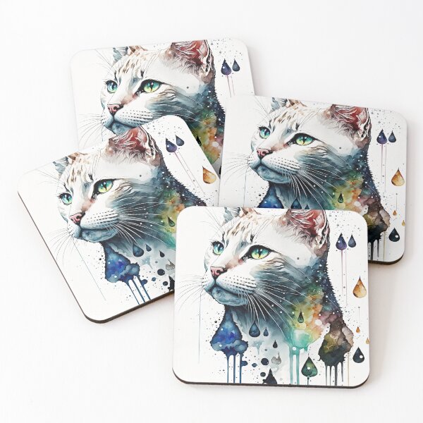 Item preview, ink drop cat designed and sold by raindigitalart.