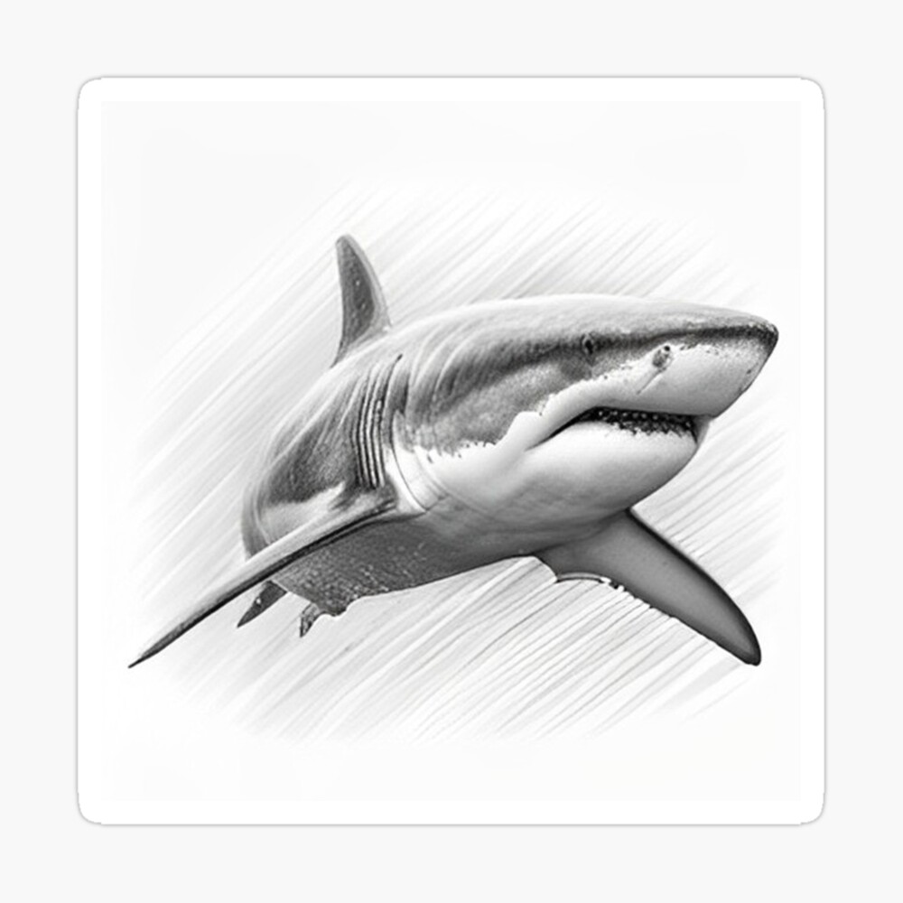 Hyper realistic shark drawing by drartcoholic on DeviantArt