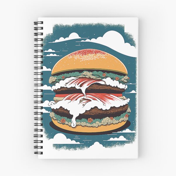 Item preview, Ukiyoe Burger: A Traditional Japanese Woodblock Print of a Hamburger in the Ukiyoe Style. designed and sold by BotTastic.