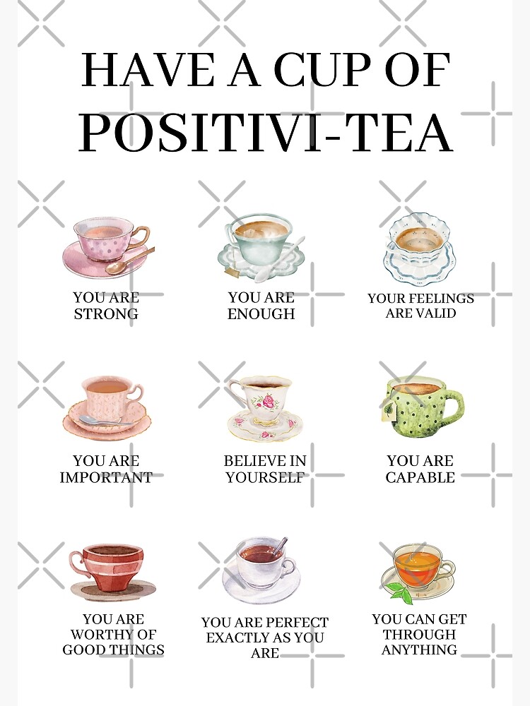 Time for a Cup of Positivi-tea Mug. Positive Mindset Gift, Motivational Mug.  Self Affirmation Tea Cup 