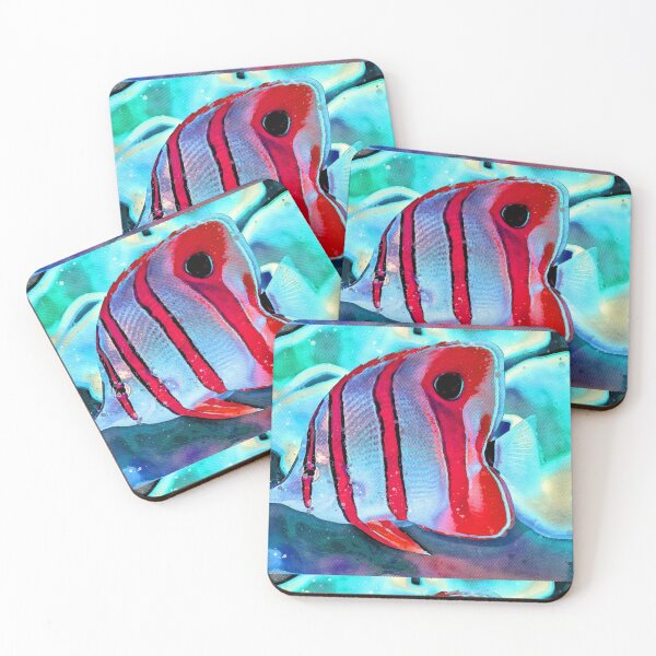 Item preview, Butterfly Fish Watercolour Painting Art designed and sold by getlyart.