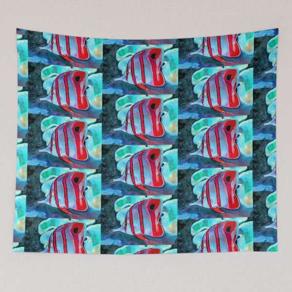 Item preview, Butterfly Fish Watercolour Painting Art designed and sold by getlyart.