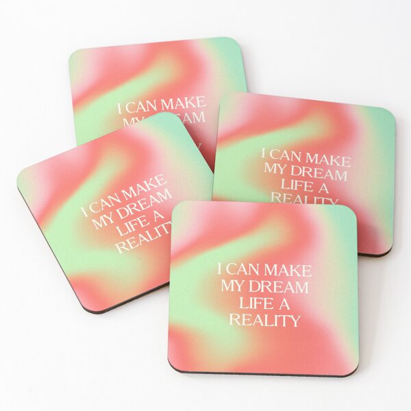 Item preview, i can make my dream life a reality manifestation poster red and green aura designed and sold by Anavrisss.