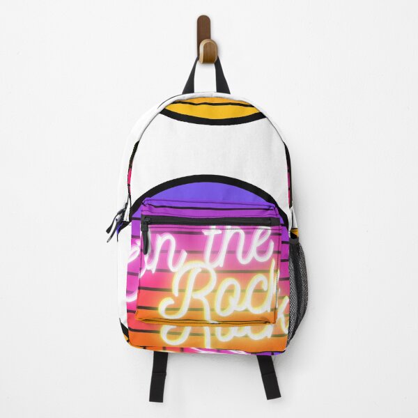 Item preview, On the rock with neon font and rainbow background designed and sold by GREENTAGs.