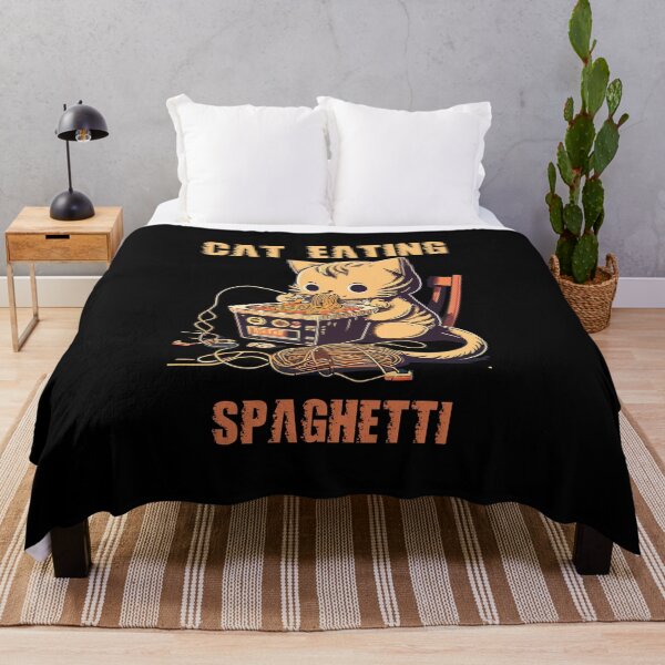Item preview, Cat eating spaghetti designed and sold by Kuki-shop.