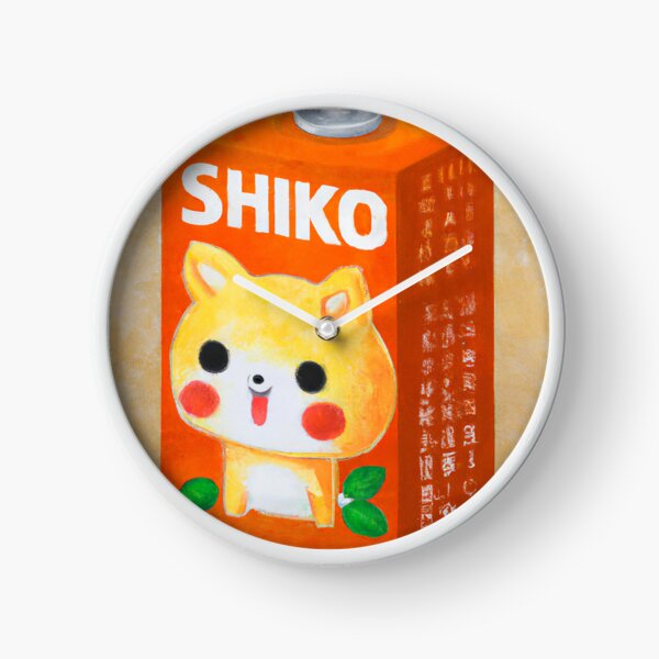 Item preview, Adorable orange juice drink with a logo of a shiba inu, funny oil painting designed and sold by funwaridigital.