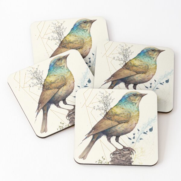 Item preview, minimalist bird designed and sold by raindigitalart.