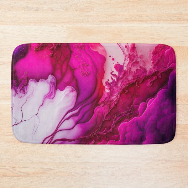 Item preview, Magenta and white liquid marble watercolor design designed and sold by venella.