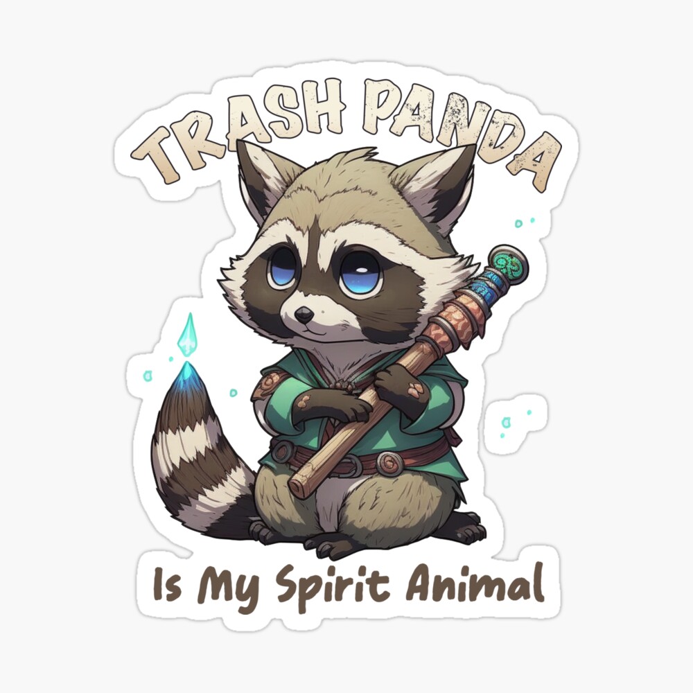 Trash Panda Racoon Raccoon Retro Gift Art Print