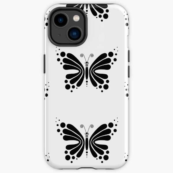 Hypnotic Butterfly B&W - Shee Vector Pattern iPhone Tough Case