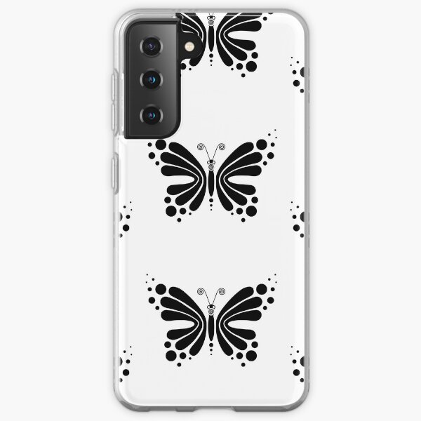 Hypnotic Butterfly B&W - Shee Vector Pattern Samsung Galaxy Soft Case