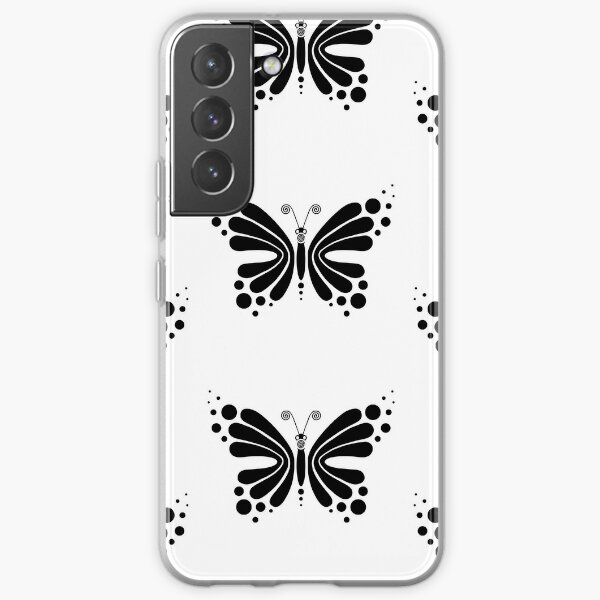 Hypnotic Butterfly B&W - Shee Vector Pattern Samsung Galaxy Soft Case