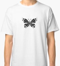 Hypnotic Butterfly B&W - Shee Vector Pattern Classic T-Shirt