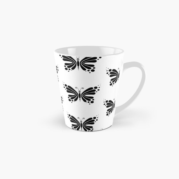Hypnotic Butterfly B&W - Shee Vector Pattern Tall Mug