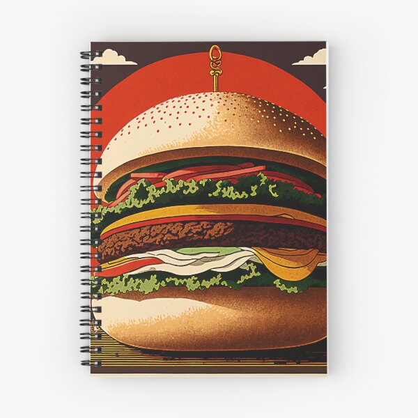 Item preview, Ukiyoe Burger: A Traditional Japanese Woodblock Print of a Hamburger in the Ukiyoe Style. designed and sold by BotTastic.