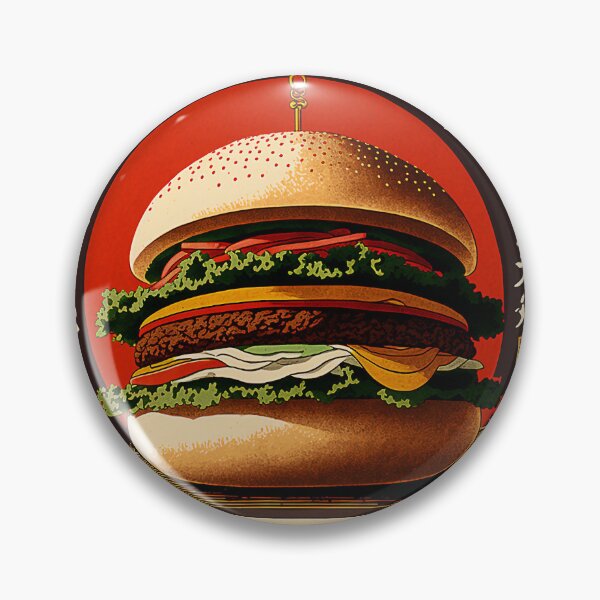 Item preview, Ukiyoe Burger: A Traditional Japanese Woodblock Print of a Hamburger in the Ukiyoe Style. designed and sold by BotTastic.