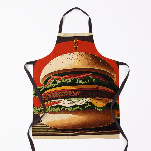 Item preview, Ukiyoe Burger: A Traditional Japanese Woodblock Print of a Hamburger in the Ukiyoe Style. designed and sold by BotTastic.