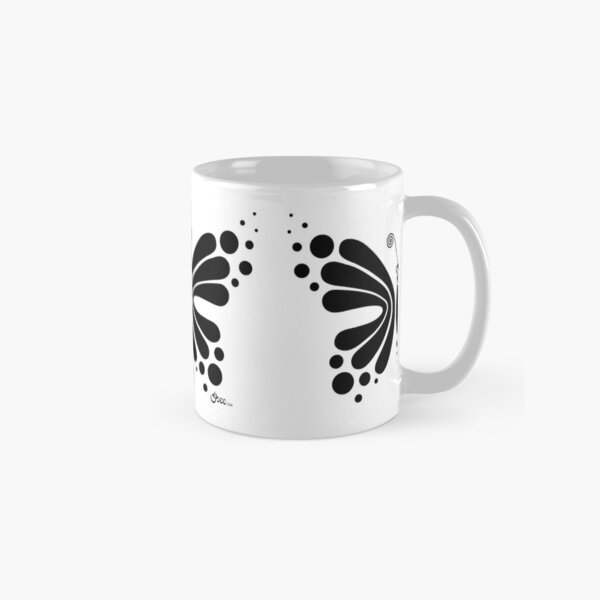 Hypnotic Butterfly B&W - Shee Vector Shape Classic Mug