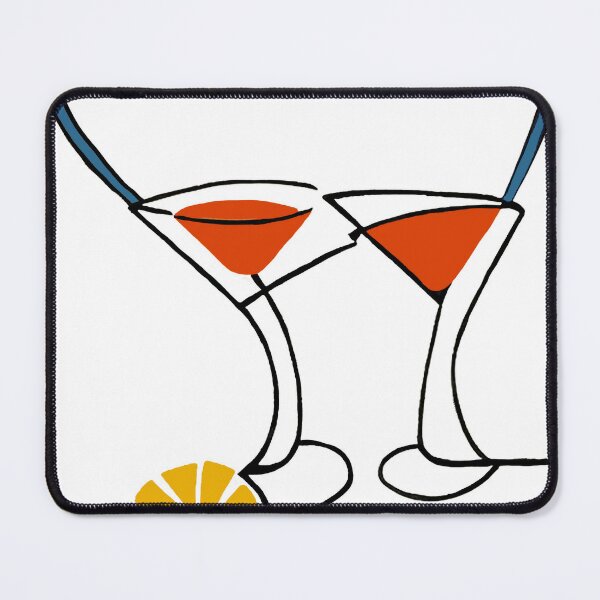 Abstract Martini Glasses Colorful- Original Print Design  Poster