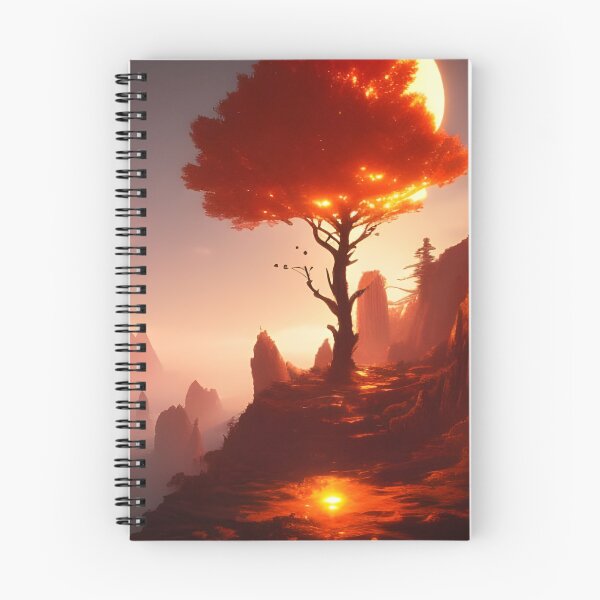 Item preview, Red tree under the moon generated by artificial intelligence designed and sold by megadrina.