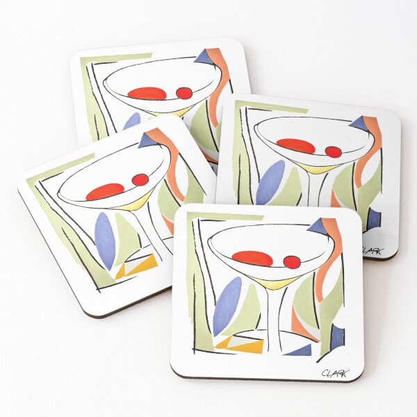 Item preview, Resumen Martini Glass Colorful- Diseño de impresión original designed and sold by catvclark.