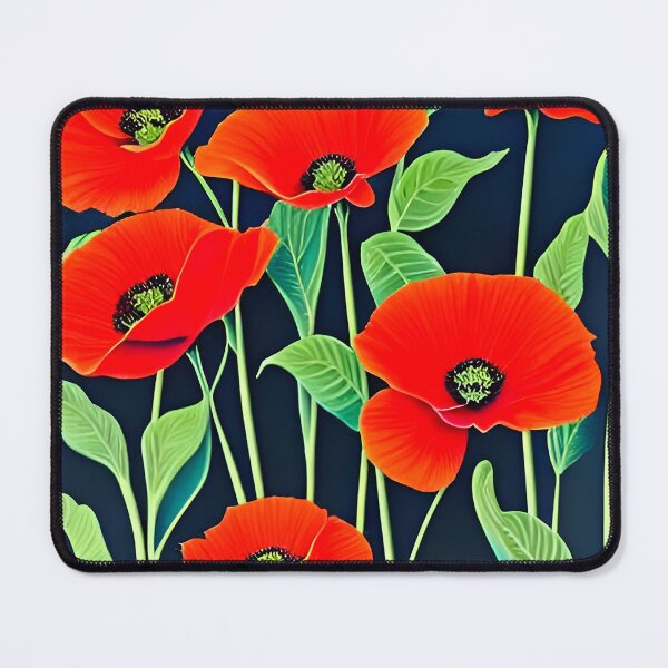 Item preview, Poppy print on a dark background designed and sold by scottanderson2.