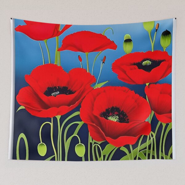 Item preview, Poppy flowers and seed heads designed and sold by scottanderson2.
