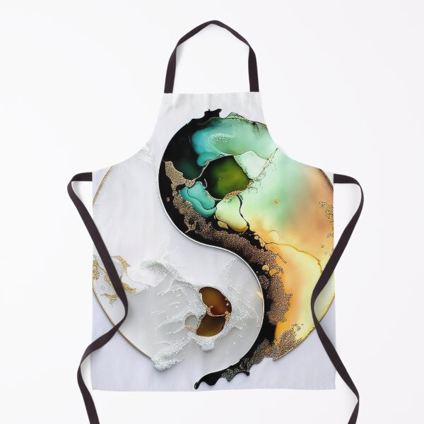Item preview, Abstract yin yang alcohol ink and watercolor designed and sold by RK - Shop.