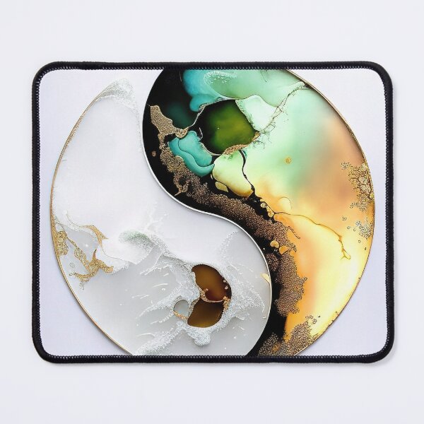 Item preview, Abstract yin yang alcohol ink and watercolor designed and sold by RK - Shop.