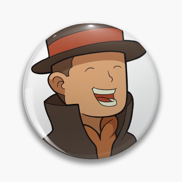 Artikelvorschau, Professor Layton laughing sticker entworfen und verkauft von Wowmelowwshop.