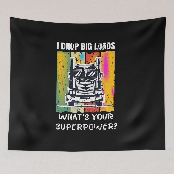 Item preview, Funny Trucker saying For Semi Truck Driver Lover I drop big loads retro vintage designed and sold by zemama.