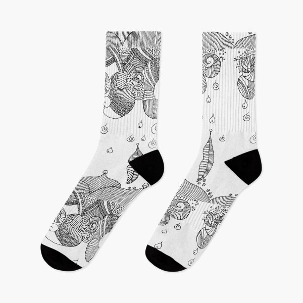 Item preview, Rain - linear b&w illustration on a transparent background  designed and sold by WRECZ.