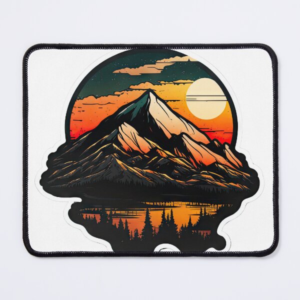 Item preview, Sticker Mountain Beautiful Sunset Art designed and sold by Damian Sobczyk.