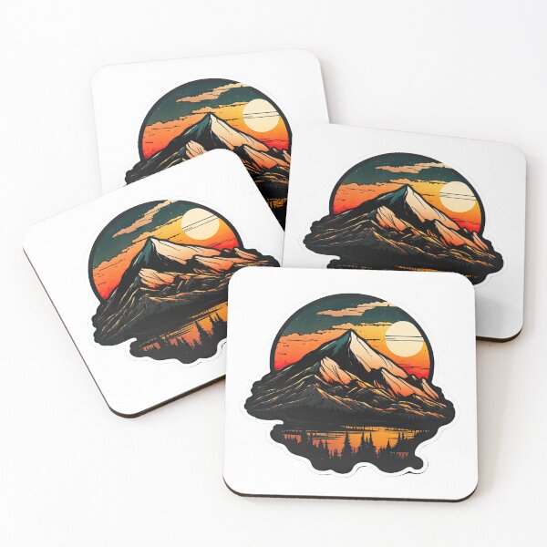 Item preview, Sticker Mountain Beautiful Sunset Art designed and sold by Damian Sobczyk.