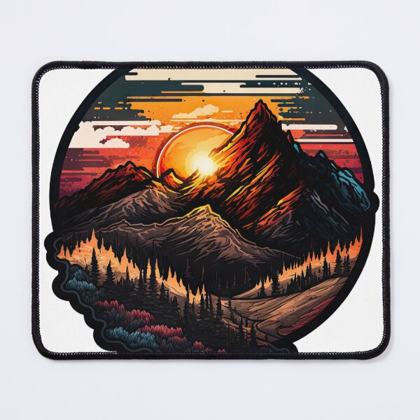 Item preview, Sticker Mountain Beautiful Sunset Art designed and sold by Damian Sobczyk.