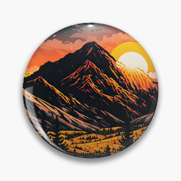 Item preview, Sticker Mountain Beautiful Sunset Art designed and sold by Damian Sobczyk.