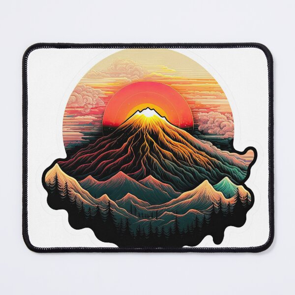 Item preview, Sticker Mountain Beautiful Sunset Art designed and sold by Damian Sobczyk.