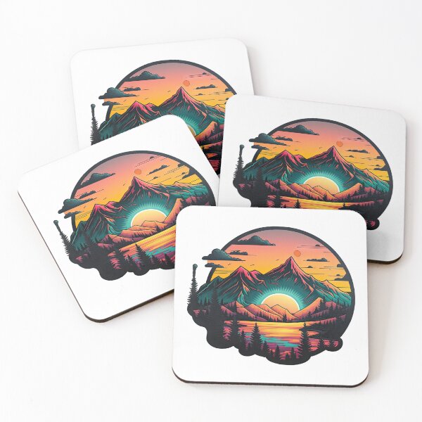 Item preview, Sticker Mountain Beautiful Sunset Art designed and sold by Damian Sobczyk.