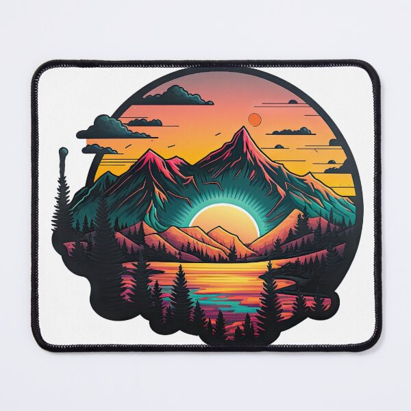 Item preview, Sticker Mountain Beautiful Sunset Art designed and sold by Damian Sobczyk.