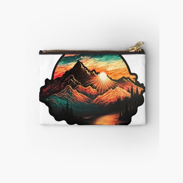 Item preview, Sticker Mountain Beautiful Sunset Art designed and sold by Damian Sobczyk.