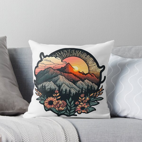 Item preview, Sticker Mountain Beautiful Sunset Art designed and sold by Damian Sobczyk.