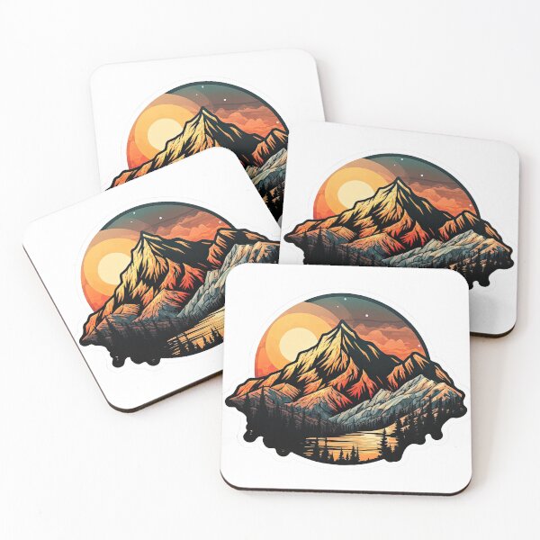 Item preview, Sticker Mountain Beautiful Sunset Art designed and sold by Damian Sobczyk.