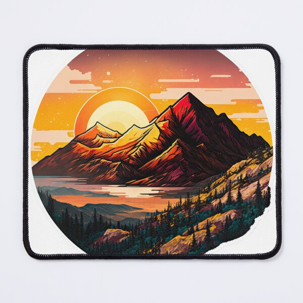 Item preview, Sticker Mountain Beautiful Sunset Art designed and sold by Damian Sobczyk.